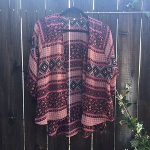 Boho Chic Pink Kimono